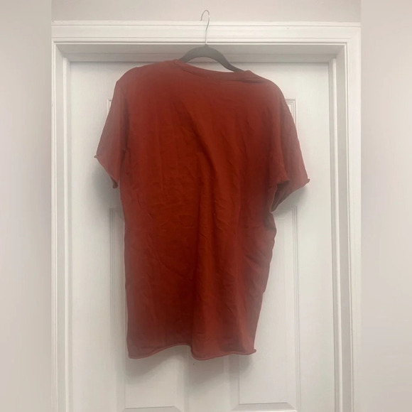 M C New York Lace Up Oversized T Shirt Red Size M - Picture 4 of 4